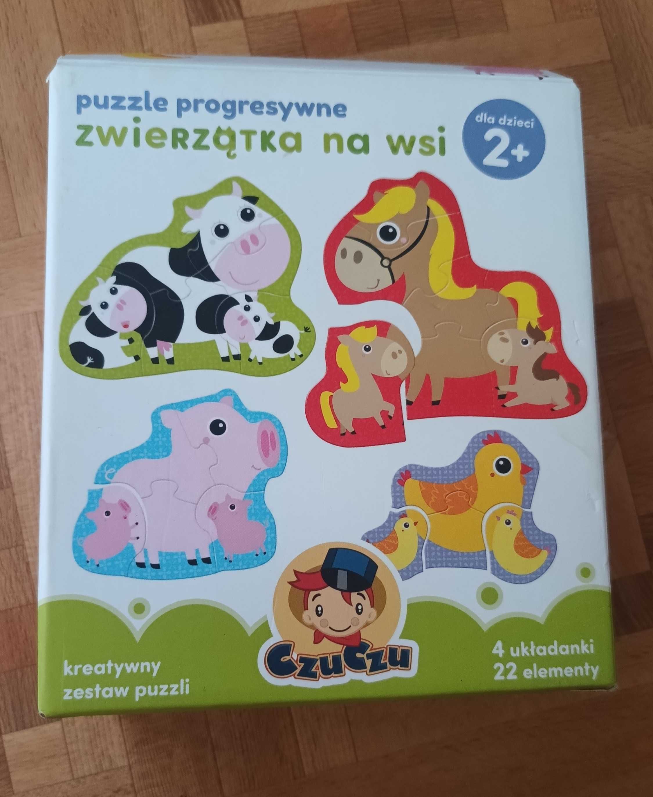 Puzzle progresywne zwierzęta na wsi 2+ CzuCzu