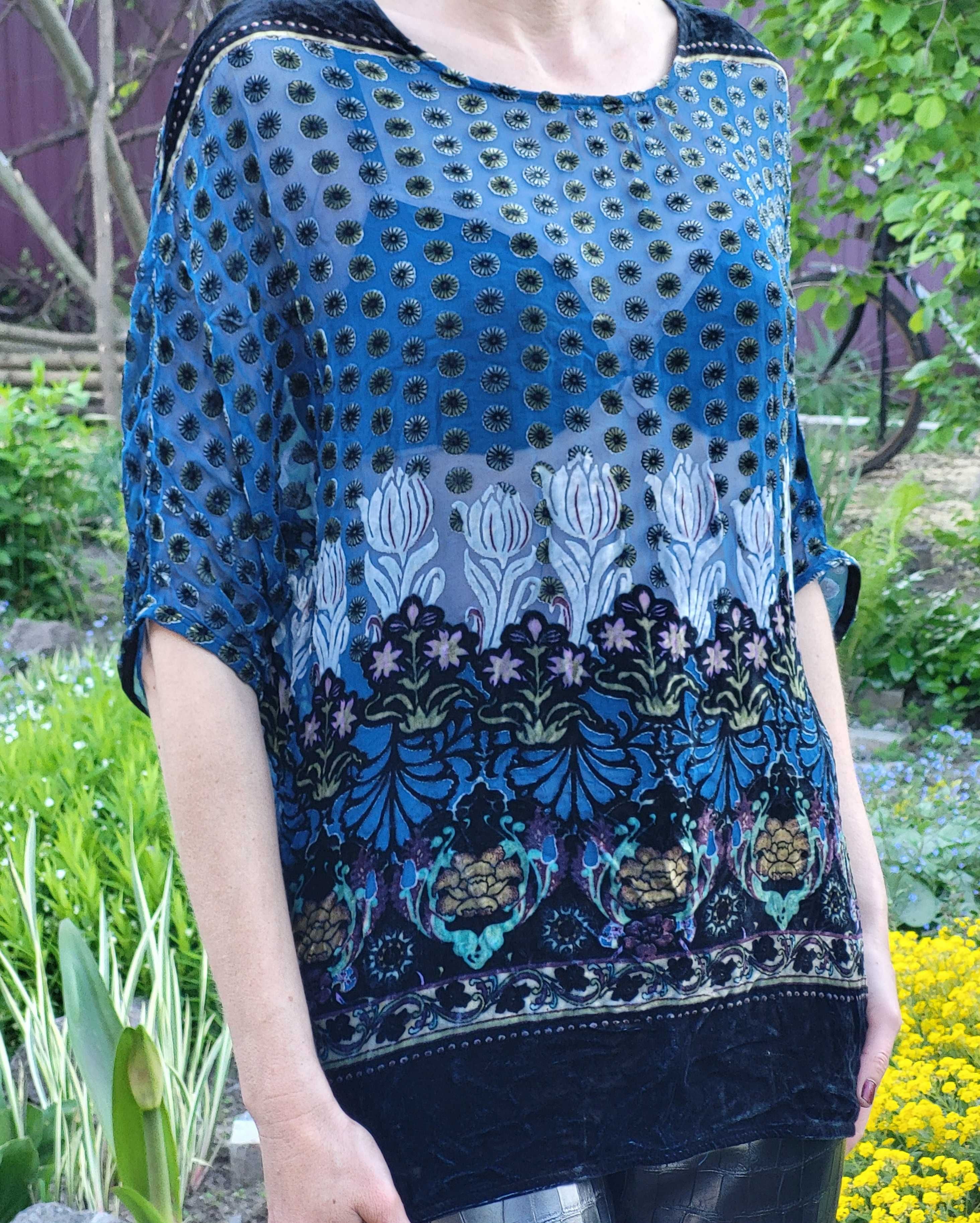 Блуза з натурального оксамиту від Zara