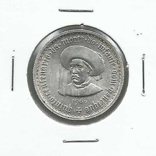 1 Moeda portuguesa – 5$00 Infante D. Henrique – 1960, Prata
