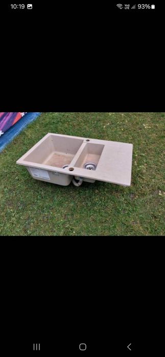 Sprzedam zlew dwukomorowy kamienny 80 x 50 cm