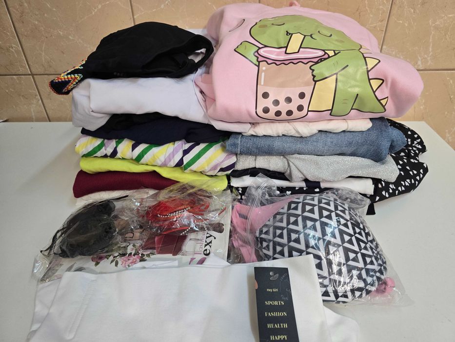 Paka box ubrań niespodzianka damskie 24 rzeczy rozmiar M 38