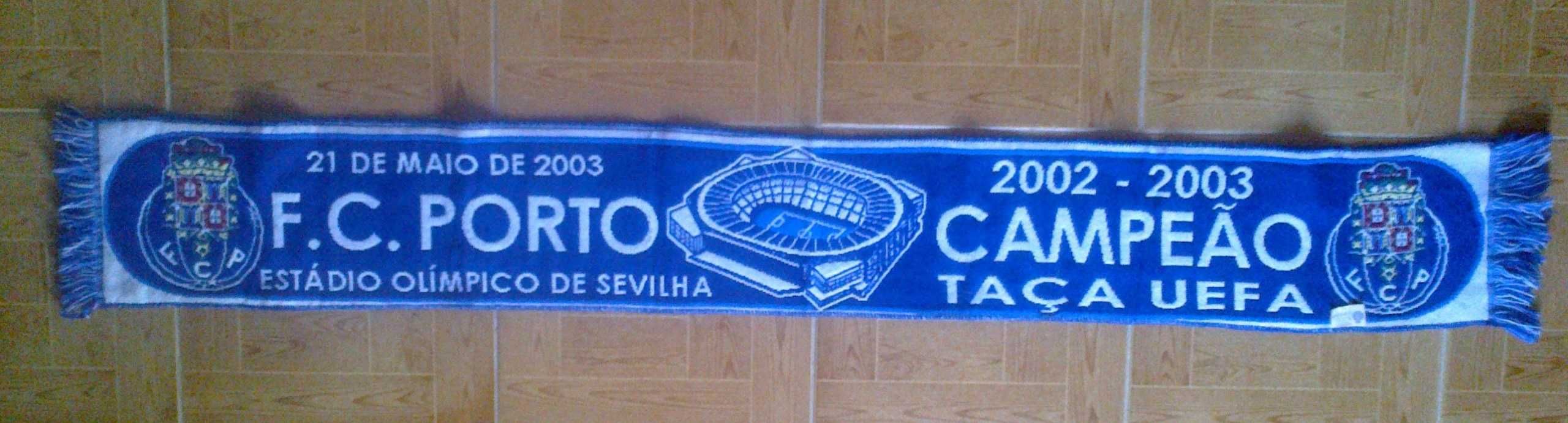 Cachecol do Futebol Clube do Porto - Campeão da taça UEFA 2002/2003