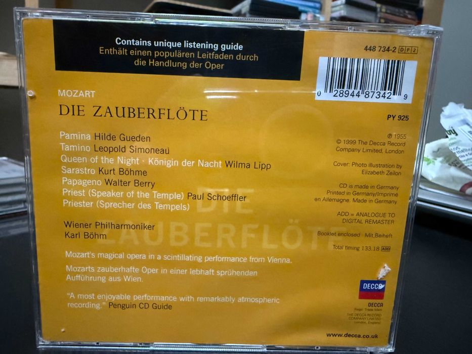 Mozart – Die Zauberflöte – Gueden, Lipp, Simoneau, Berry – Wiene, Böhm