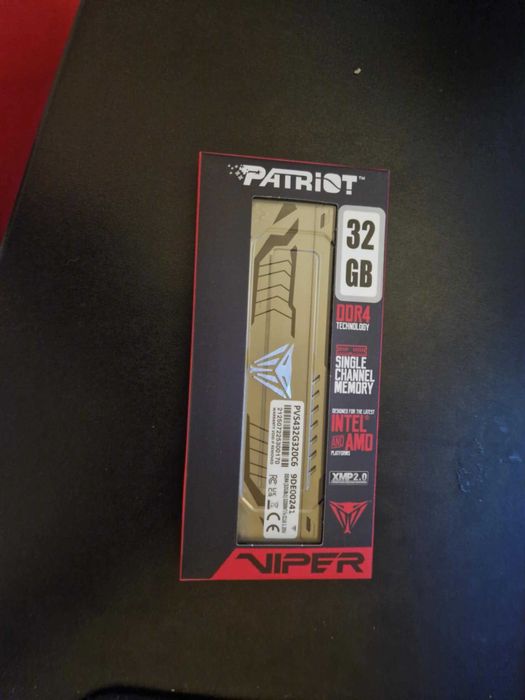RAM Pamięć 1x Patriot Viper Steel, DDR4, 32 GB, 3200MHz, CL16