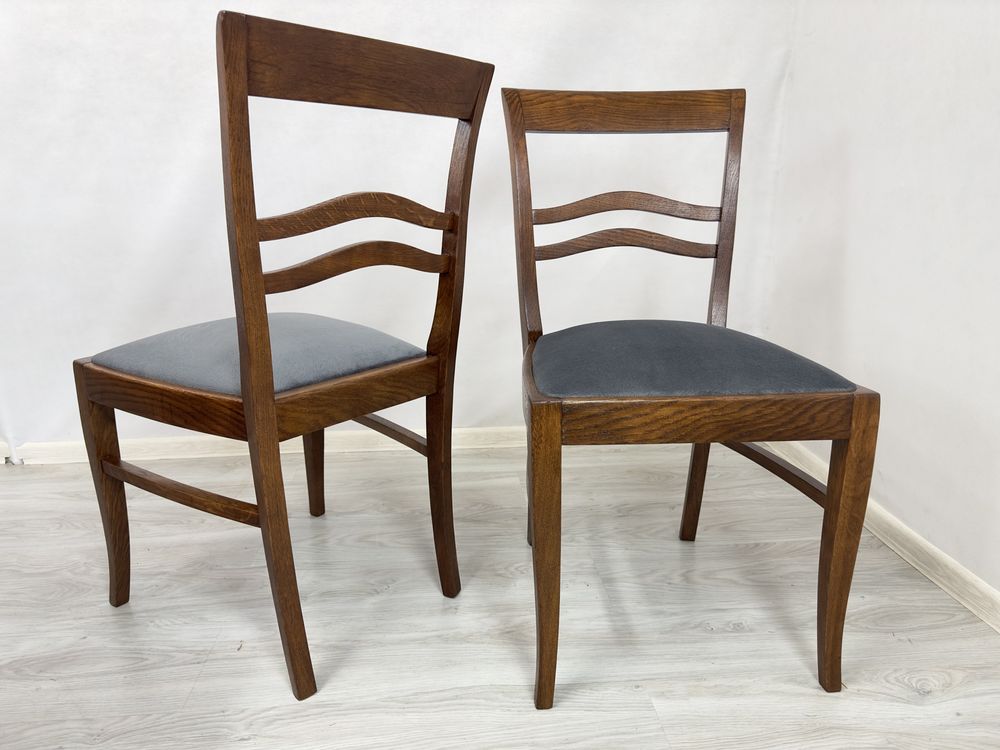 Stół 100 + krzesła  modernistyczny Dąb okrągły rozkładany