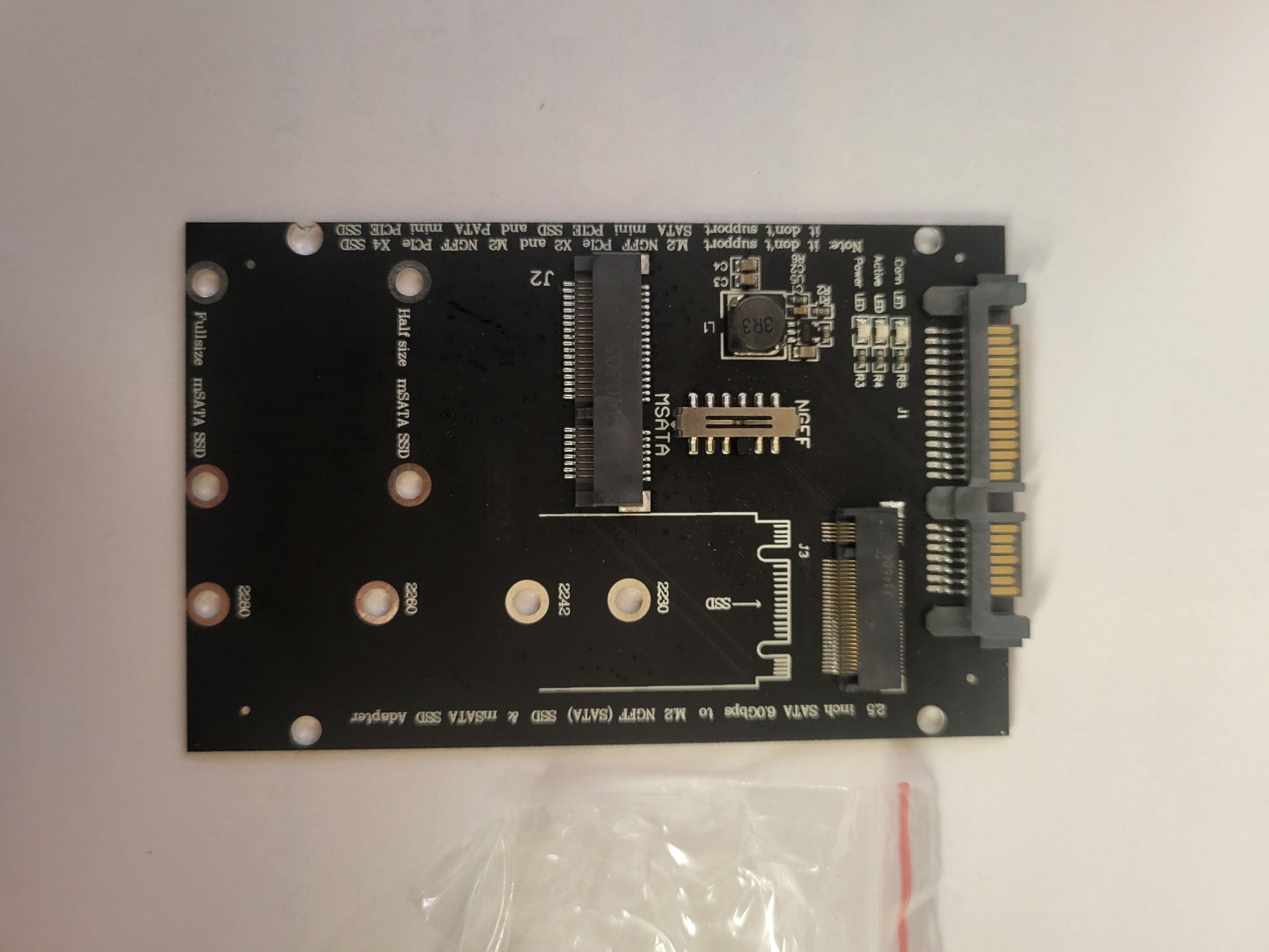 M.2 NGFF MSATA SSD do SATA 3.0 2.5 cal Adapter M2 PCI SSD konwerter ka