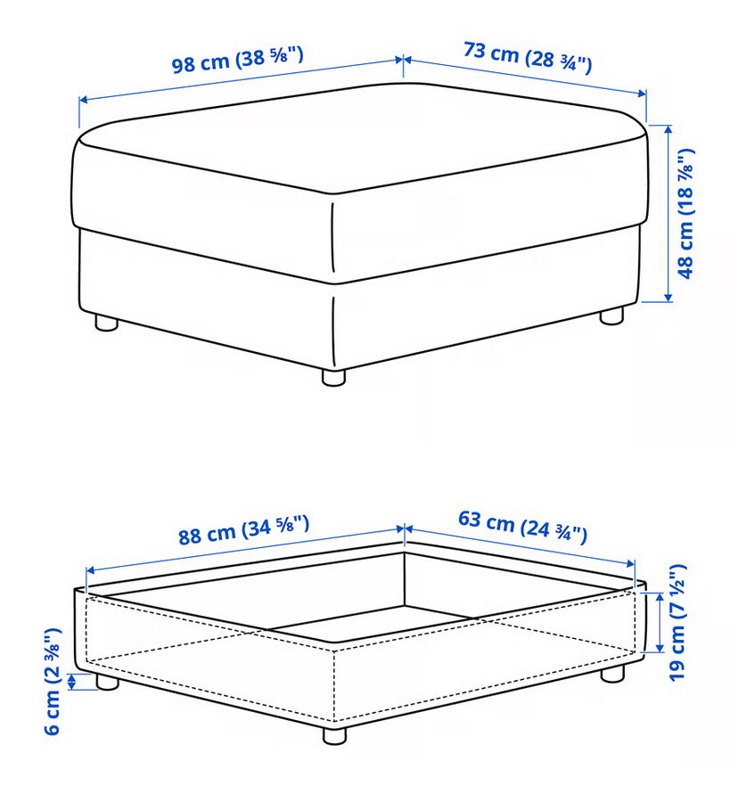 Sofa 2 osobowa + podnóżek IKEA