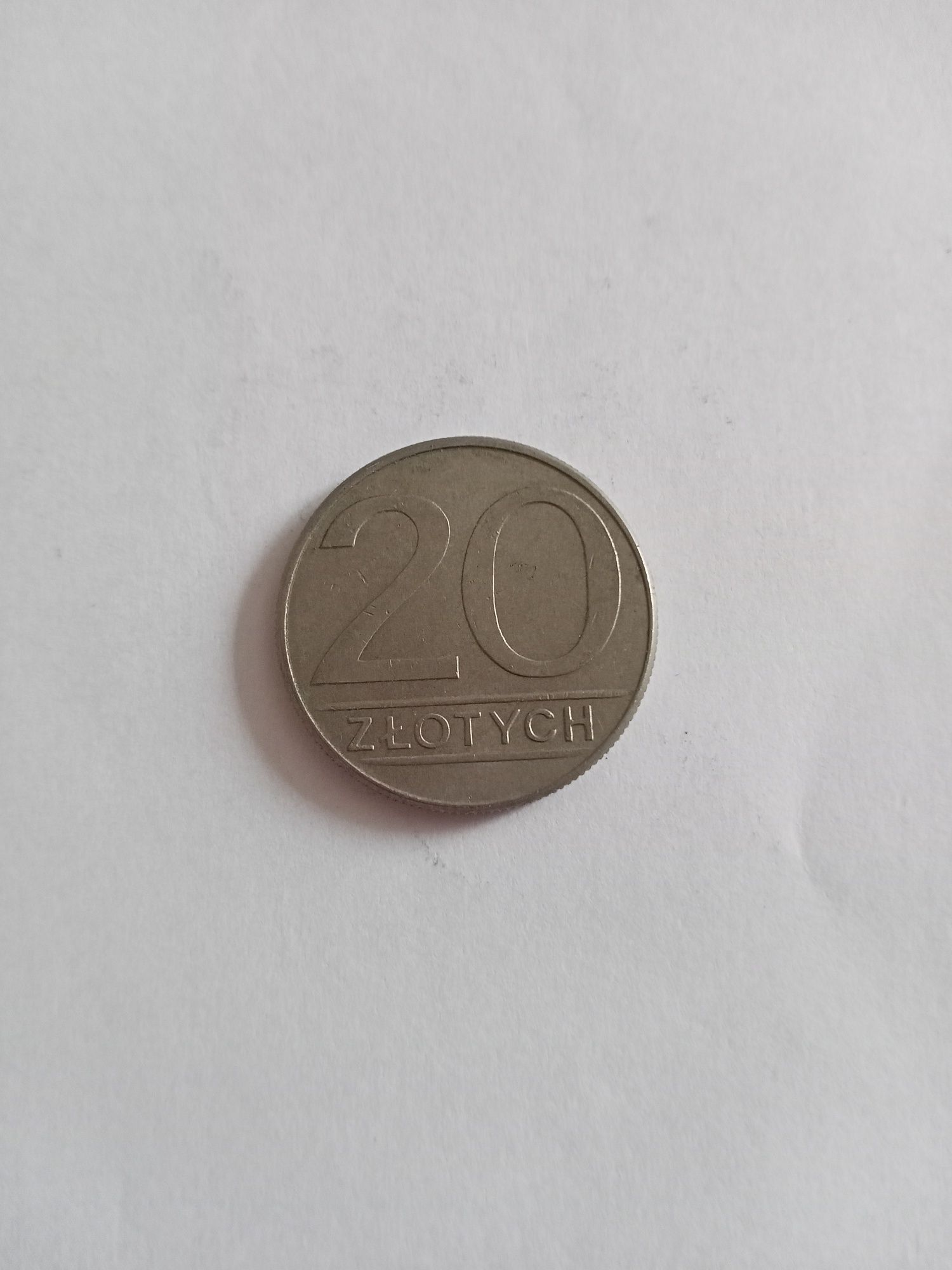 Moneta PRL 20 zł 1989 rok.
