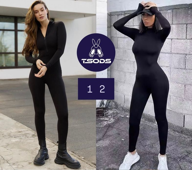 Жіночій комбінезон довгими рукавами лосини термо на молнії великі нові