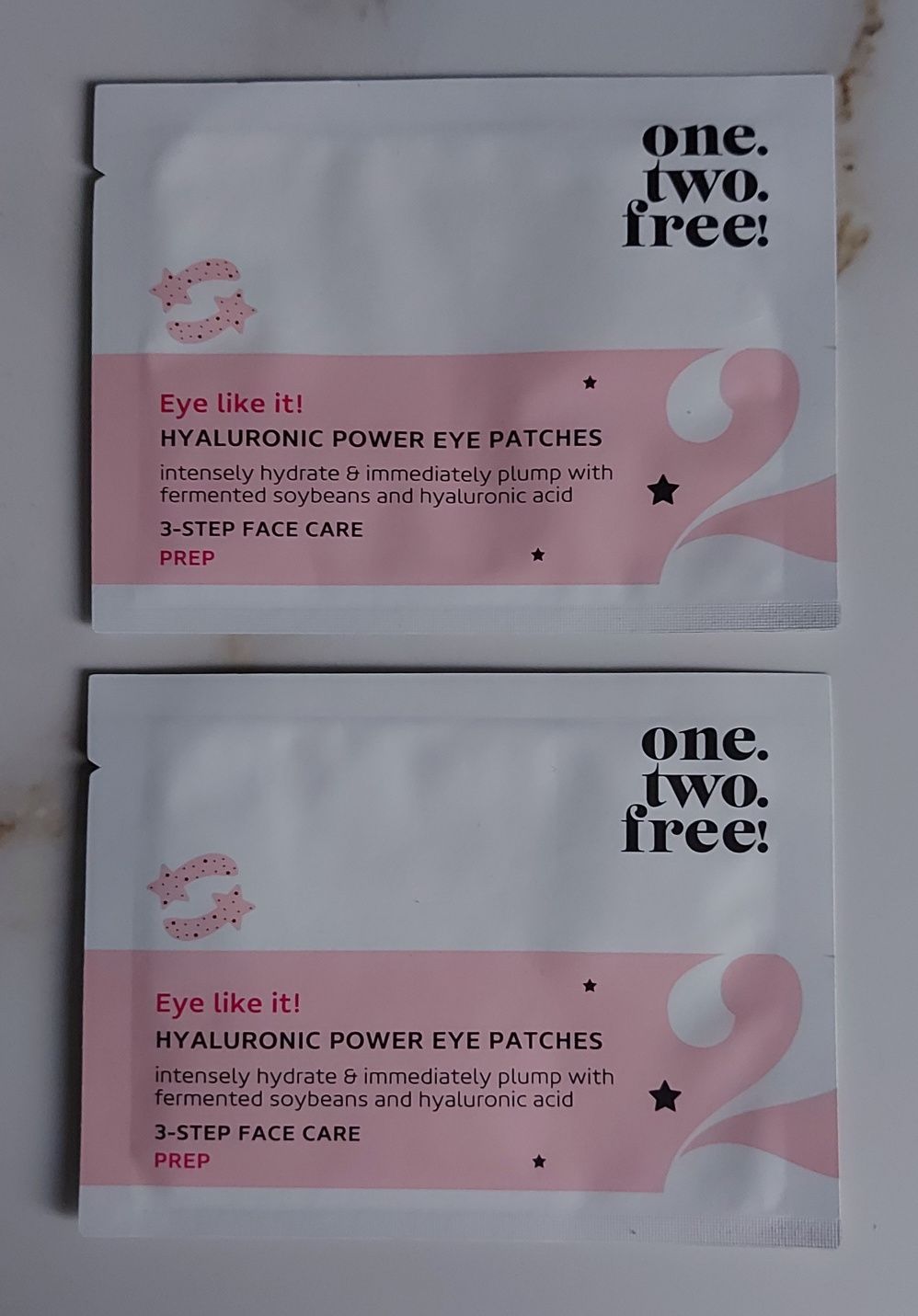 2 × Płatki pod oczy one.two.free! Hyaluronic power eye paches