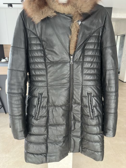 Пальто зимнее натуральная кожа
