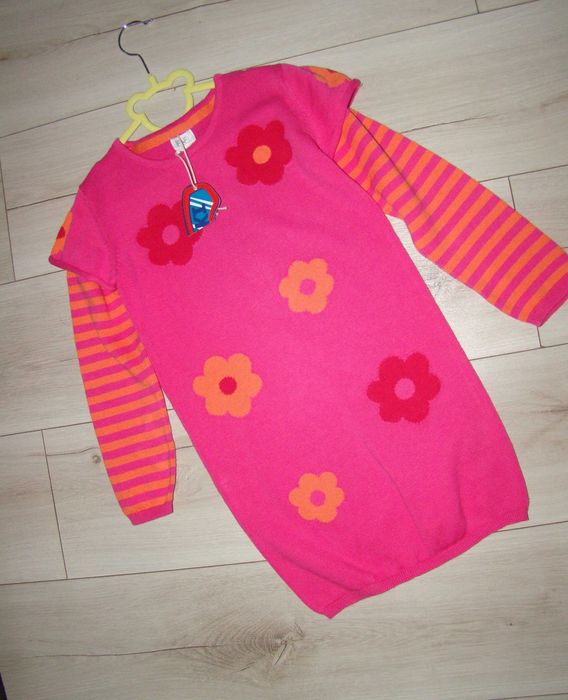 Śliczna Sukienka tunika z dzianiny FF roz 116