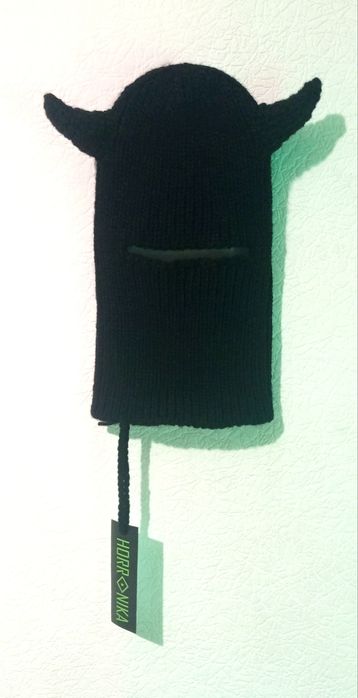 Шапка балаклава з рогами