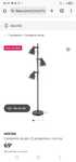 Candeeiro de pé HEKTAR (IKEA) com 3 projetores