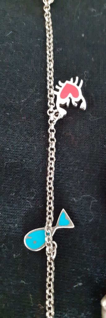 Pulseiras de criança em prata + Pingente de boneca em prata