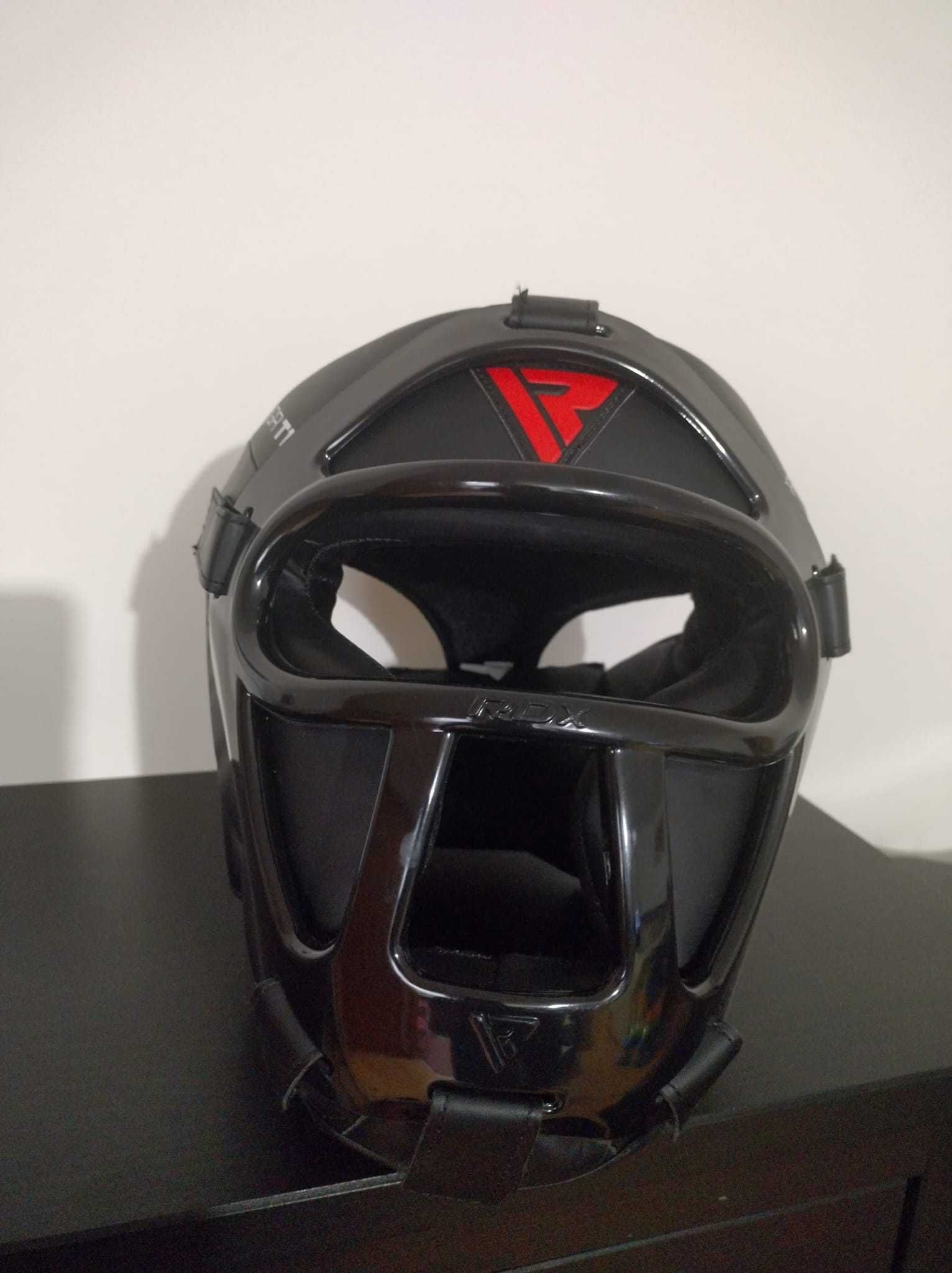 Novo! Capacete RDX SPORTS Guard Hgx T1 Grill Regular Preto (MMA, Boxe)
