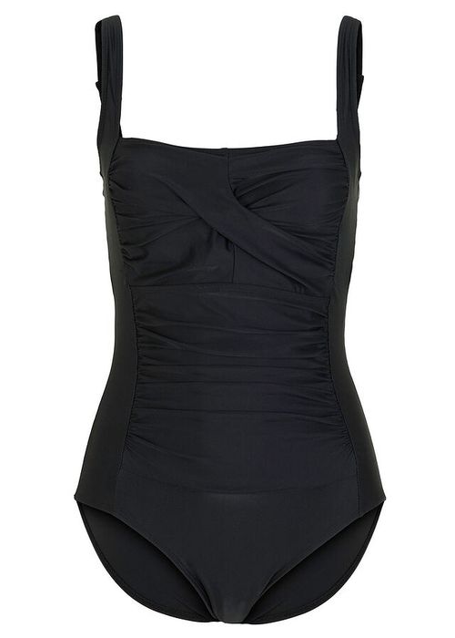 B.P.C kostium jednoczęściowy marszczony czarny 44.