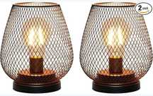 Lampka Lampa 2szt z metalową klatką siatką na baterie LED Imprezę 419