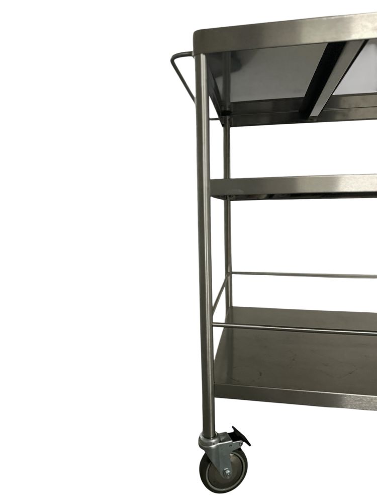 Carrinnho mesa aço inox com  rodas rubusto otimo