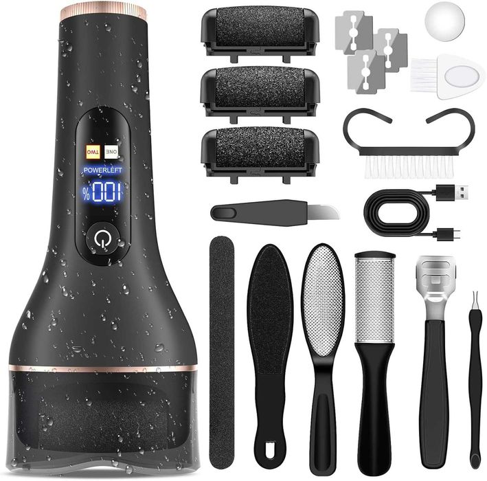 Elektryczny zdzierak do stóp AdamPark, ładowalny  wodoodporny pedicure