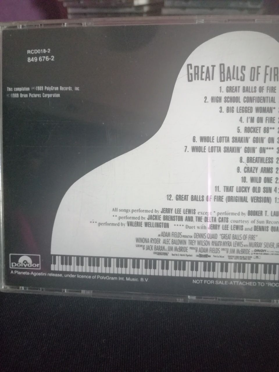 Cd Great balls of Fire Soundtrack