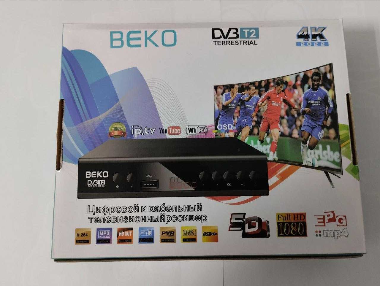 Цифровой эфирный приемник T2-тюнер DVB-T2 BEKO T777 4K IPTV YouTube