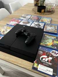 PS 4 slim + pad + 11 gier