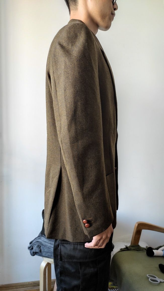 Marynarka Windsor Hiss M/L 70 % wełna 30 % kaszmir brązowa vintage