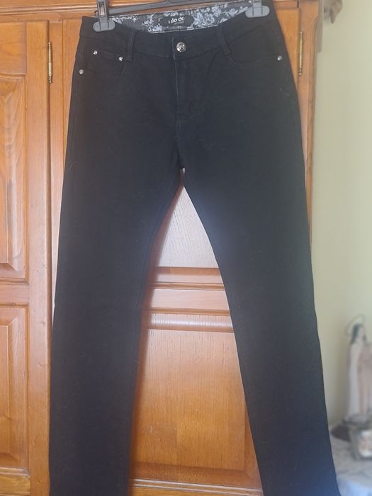 Calças de ganga pretas senhora