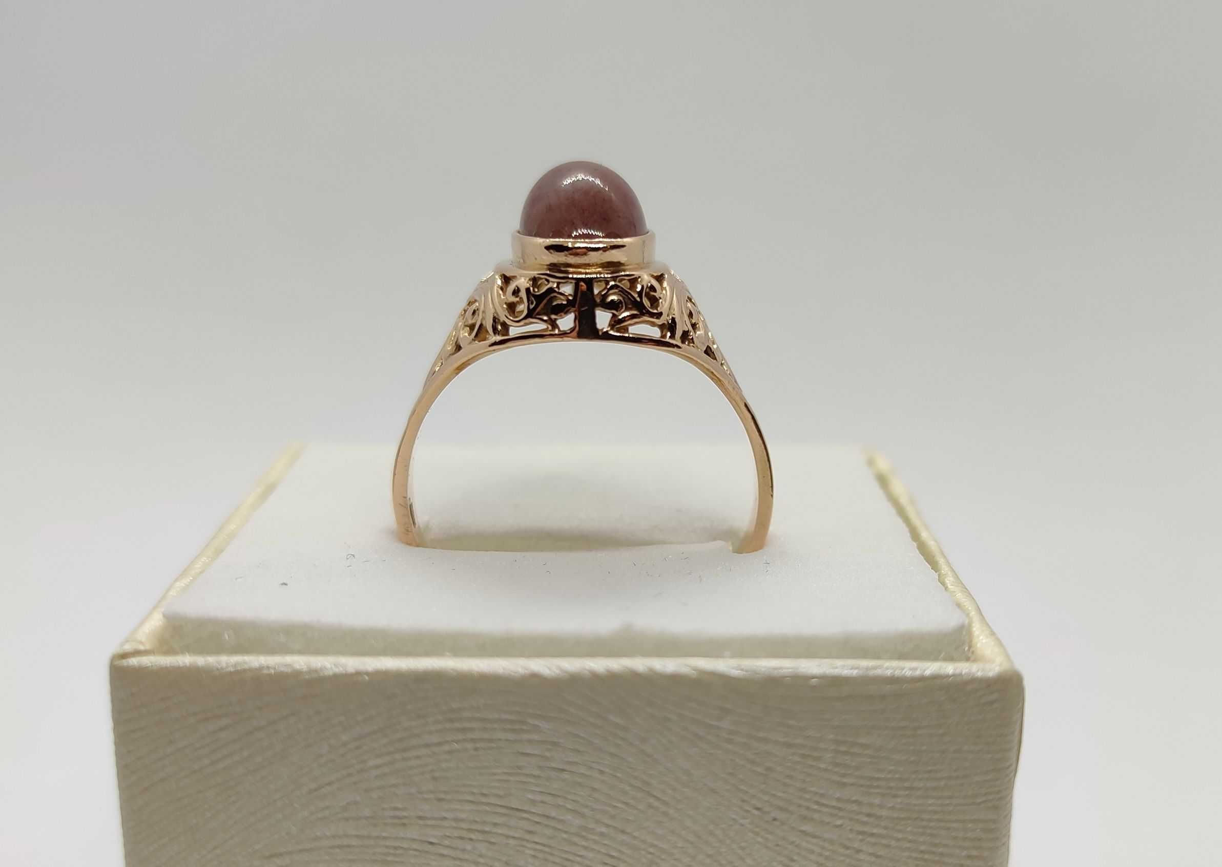Duży Śliczny złoty pierścionek z kamieniem 6,92g p585 r.28 / LID złoto