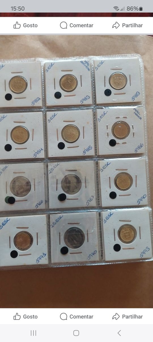 Moedas Colecção 154 moedas para Venda