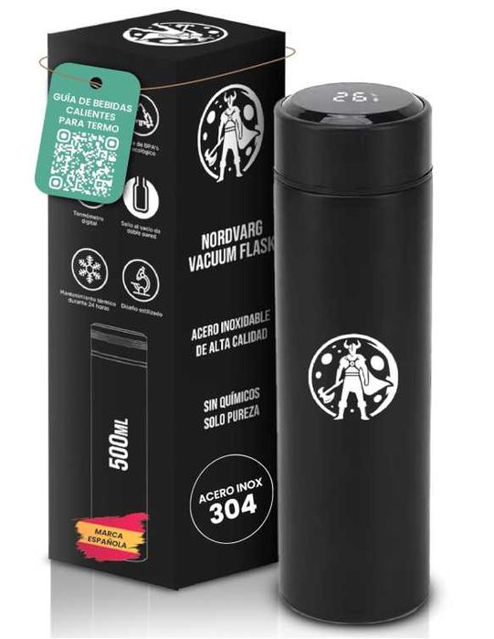 TERMOS do kawy herbaty z termostatem i wyświetlaczem led