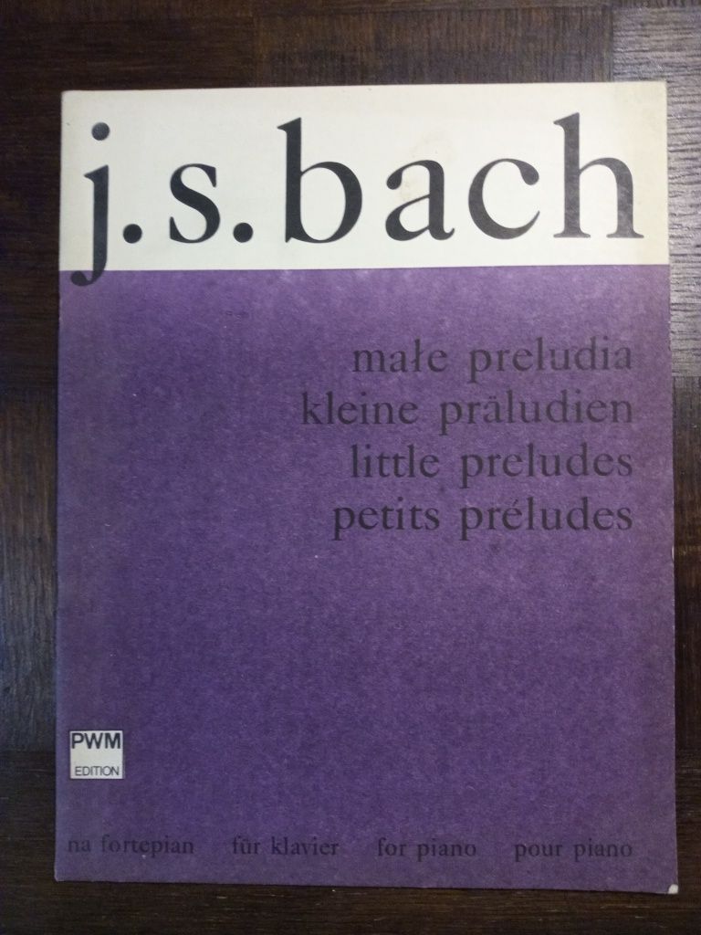 Małe preludia na fortepian j.s. bach nuty