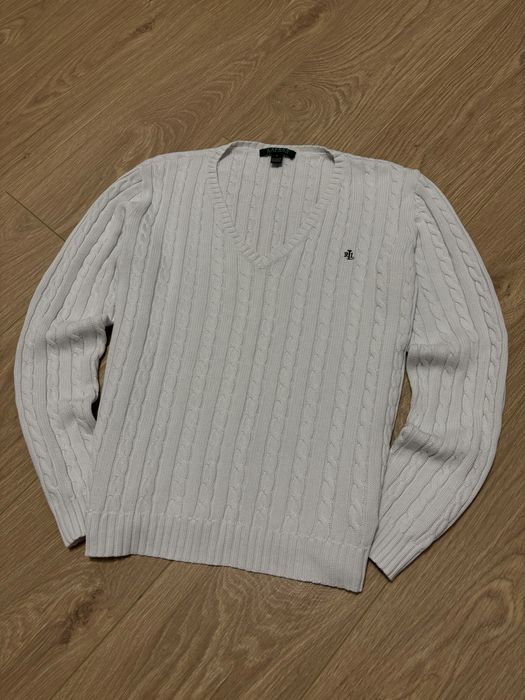 Кофта Ralph Lauren Polo плетений жіночий білий та молочний S-M