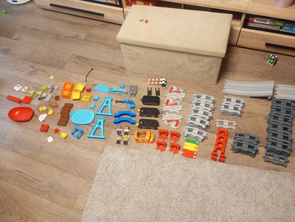 LEGO Duplo Pociąg parowy tory most 10875,10882,10872
