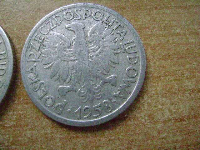 Starocie z PRL - Stare monety 2 zł = Zestaw 3 sztuki z PRL do wyboru