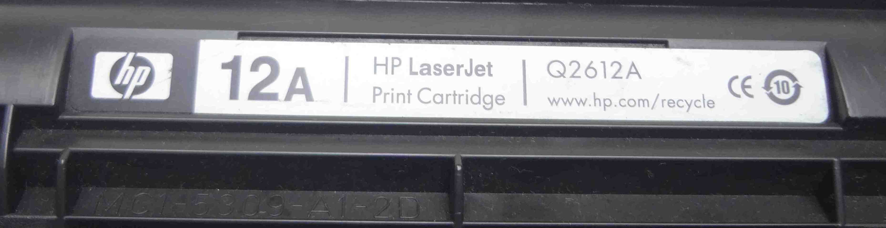 Оригинальный картридж для принтера HP LaserJet Q2612A 12A