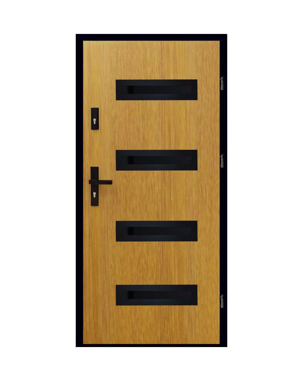 drzwi wejściowe zewnętrzne winchester na ALU czarnej ościeżnicy