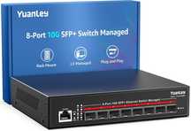 YuanLey 8-portowy przełącznik Ethernet do komputerów 2,5G z 10G SFP