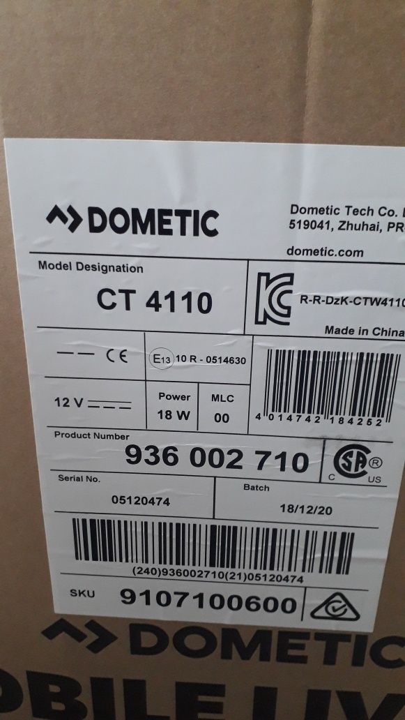 Toaleta wc dometic ct 4110 nowa, kamper camper przyczepa