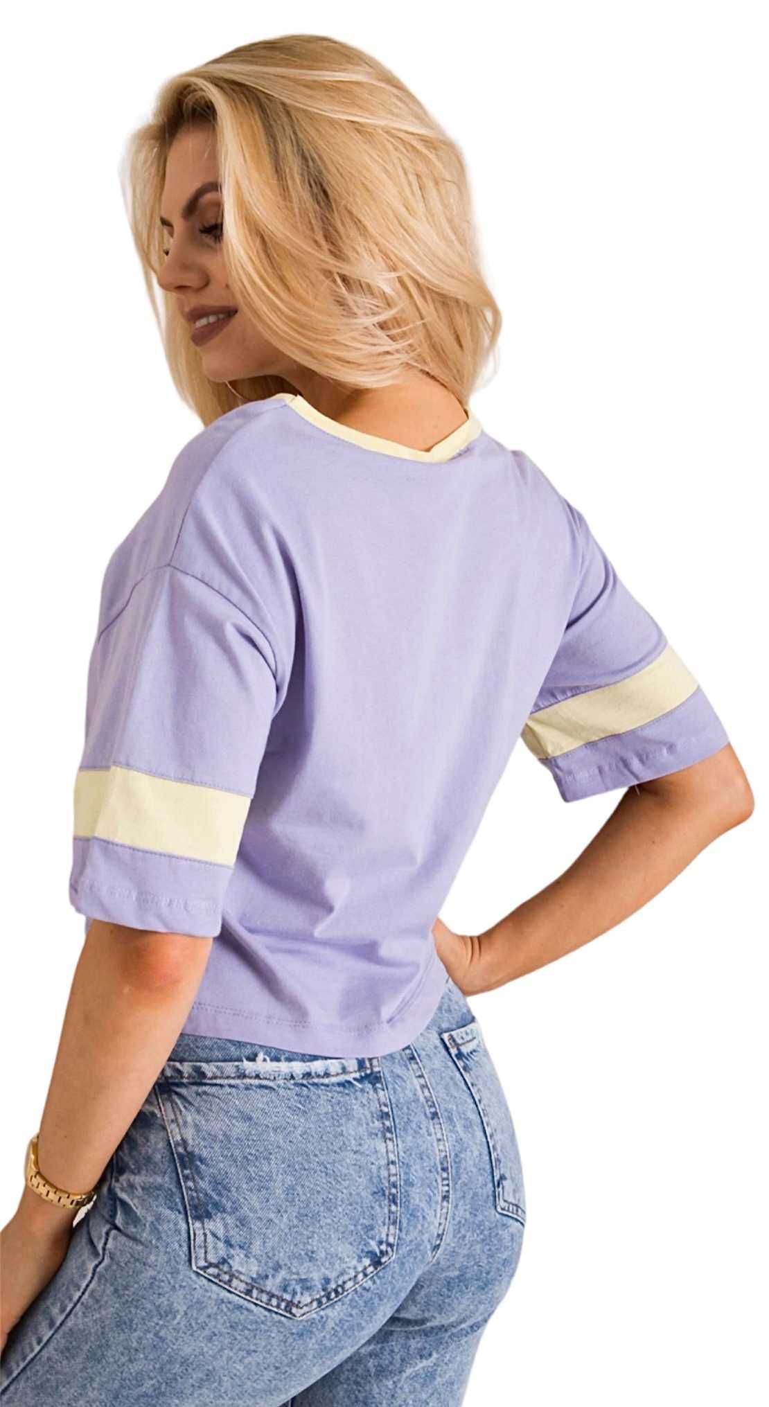 Koszulka damska bawełniana, t-shirt kolorowy