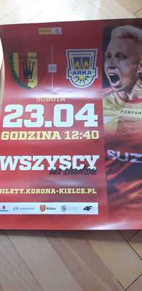 afisz z meczu Korona Kielce -Arka Gdynia 23.04.2022