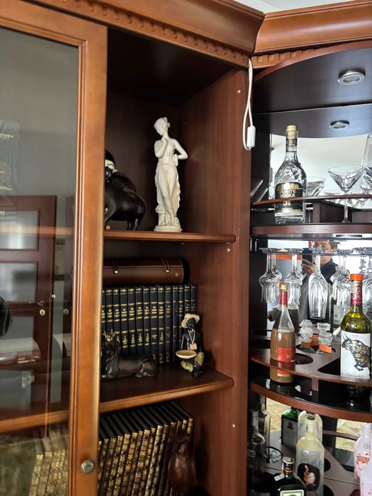 Narożny regał drewniany - STAN IDEALNY