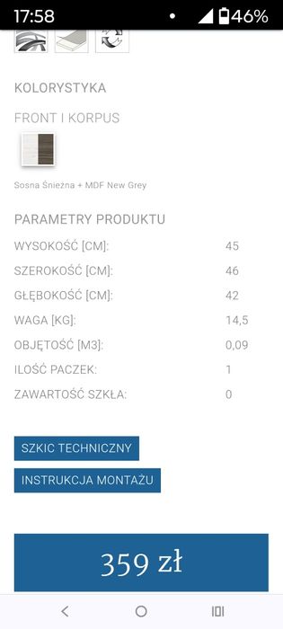 Szafka nocna biała