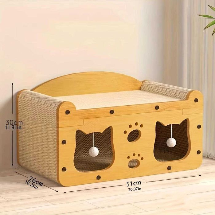 3w1 Legowisko dla kota z drapakiem i leżnką.