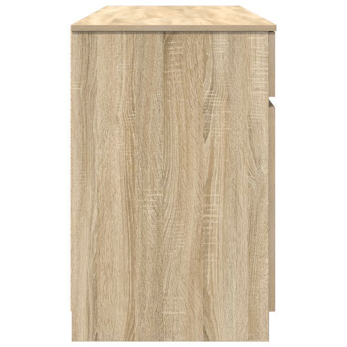 Biurko Vidaxl Sonoma Oak 140X49X76 Cm Z Płyty Drewnopochodnej