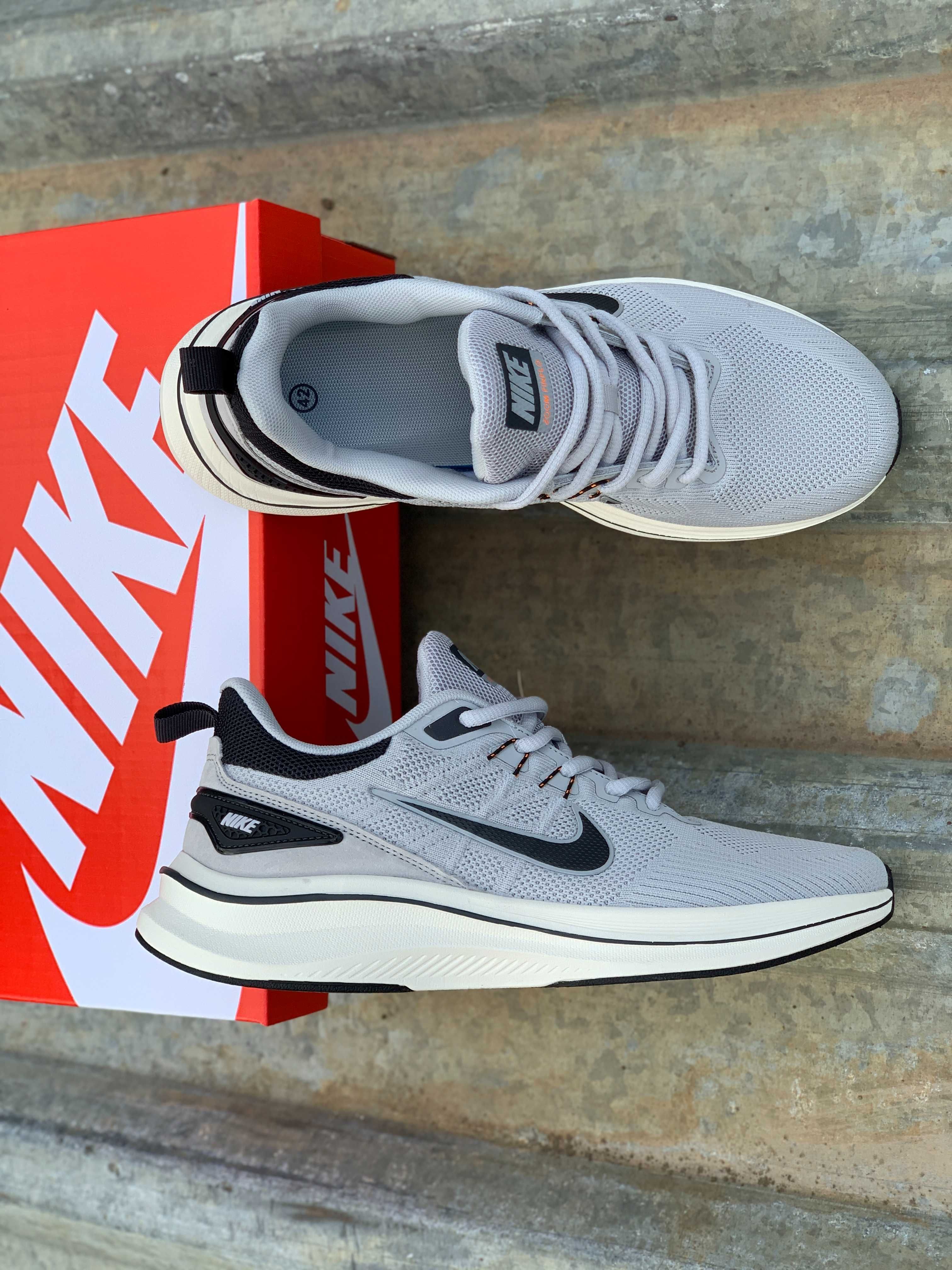 Мужские кроссовки Nike Zoom Winflo (41-45) светло-серые Найк