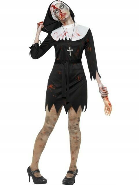 Strój Kostium Przebranie Siostry Zakonnej Zakonnica S Halloween Zombie