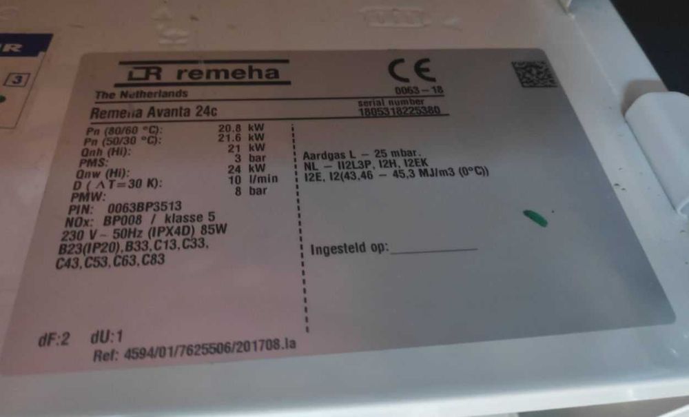 Remeha Avanta 24 prod 2017 kocioł dwufunkcyjny kondensacyjny