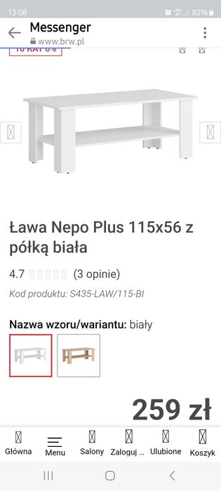 Nowa biała  ława brw